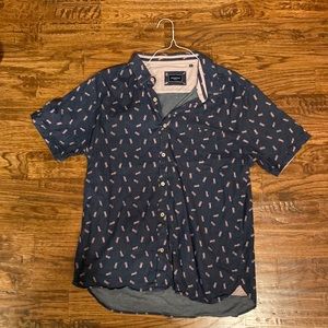 XL 7 Diamonds Button Down Tee